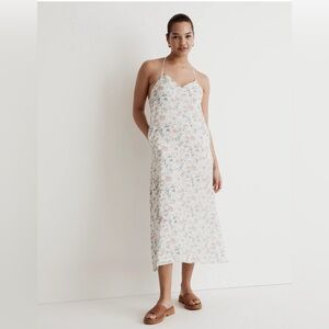 Madewell X Reistor Floral Print Maxi Slip Dress New XS